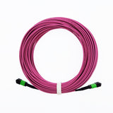 16 Fibers MPO/MTP APC Female OM4 Multimode 50/125 Fiber Patch Cord for 400G SR8