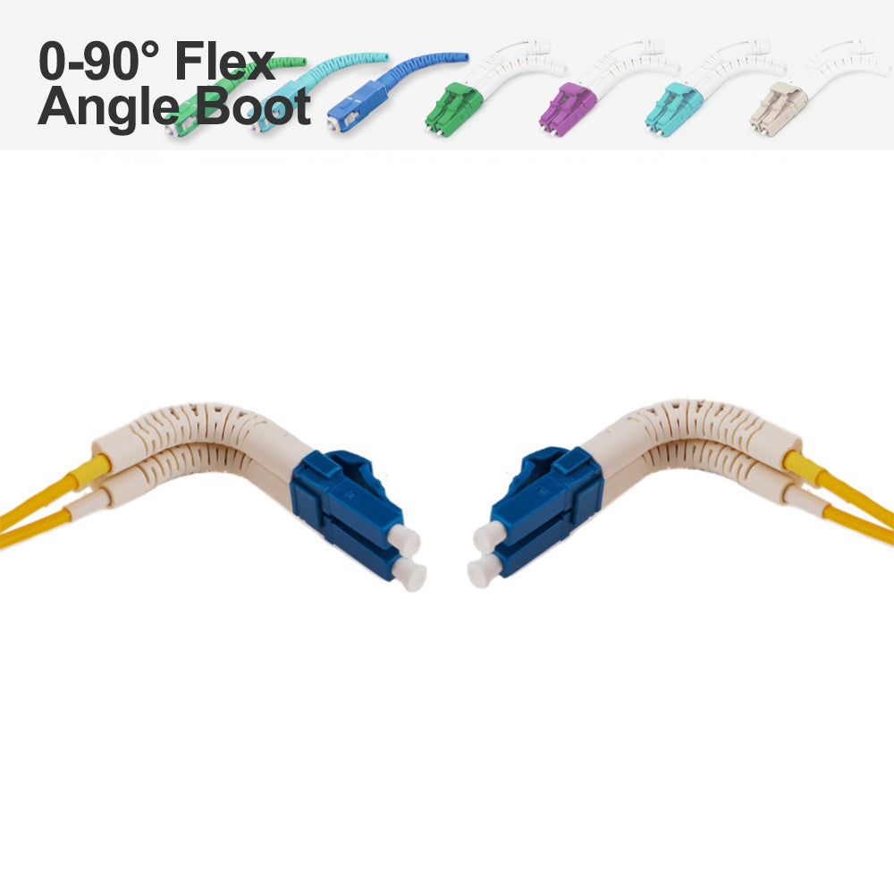 Flex Angle Boot LC to LC Singlemode 9/125um Fiber Patch Cable