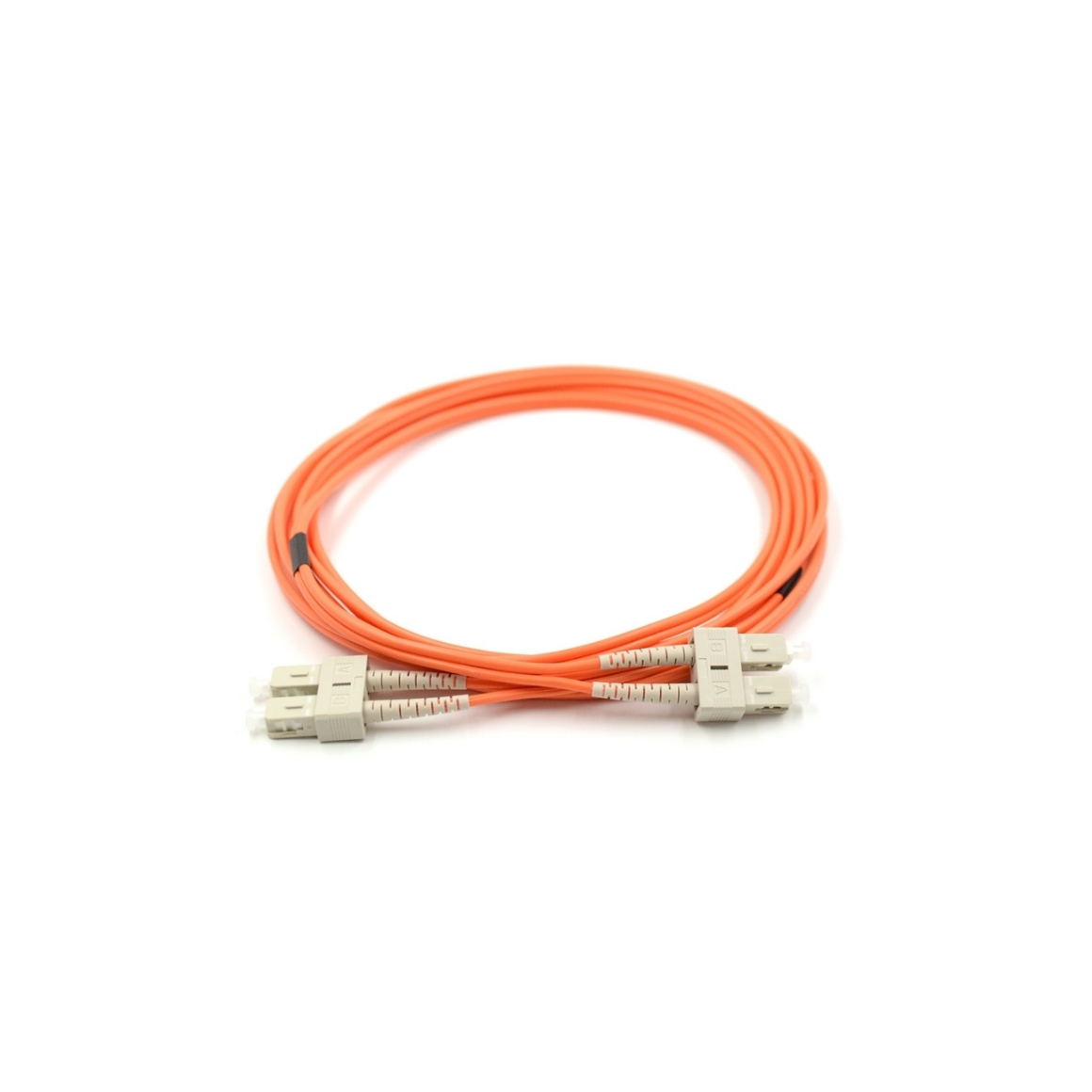 SC UPC to SC UPC Duplex OM1 Multimode PVC (OFNR) 2.0mm Fiber Optic Patch Cable