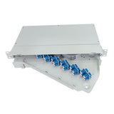 1U 19" Rack-mount Swing Out Panel Fiber Enclosure 48-Fiber LC/UPC Duplex
