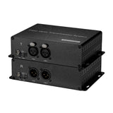 2 Channel Broadcast XLR Audio over Fiber Optical Converter 20km