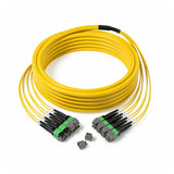8 Cables MPO/MTP-12 APC Female to MPO/MTP-12 APC Female OS2 9/125µm Single-mode GPU Fiber Cluster Bundle (Nvidia H100/H200)