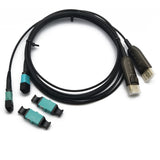8K DisplayPort 1.4 100% Pure Fiber Optical Fiber Cable w/ Detachable MPO Fiber Extenders