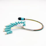 16 Fibers MPO/MTP to LC Fan-out Fiber Patch Cord 0.35m for Cassette/Module/Patch Panels