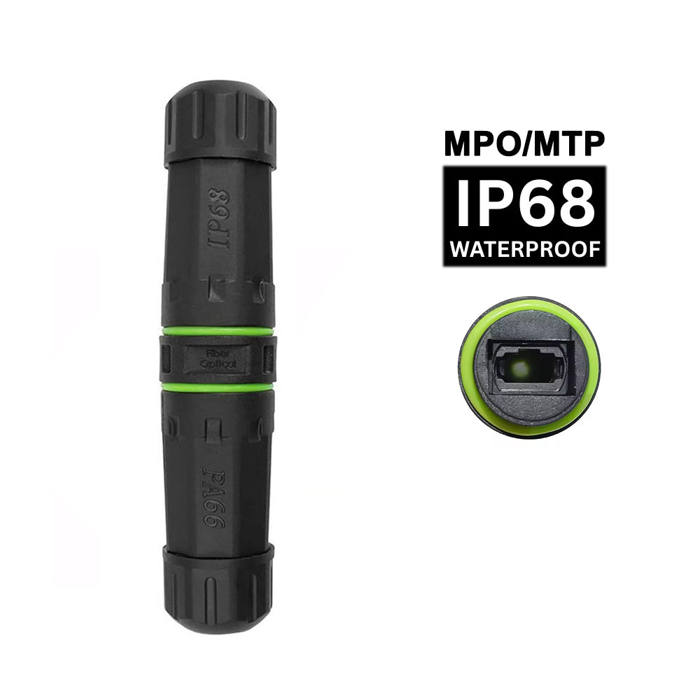 MPO/MTP/LC/SC IP68 Waterproof Fiber Optic Coupler, Outdoor Fiber Optical Adapter for Security Camera &amp; Harsh Environment Optical Cable Extension
