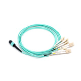 12 Fibers MTP/MPO to 6x LC Duplex Multimode OM3 Fiber Breakout Cable