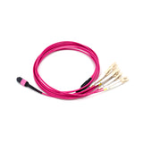 12 Fibers MTP/MPO to 6x LC Duplex Multimode OM4 Fiber Breakout Cable