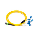 12 Fibers MTP/MPO to 6x LC Duplex Singlemode Fiber Breakout Cable