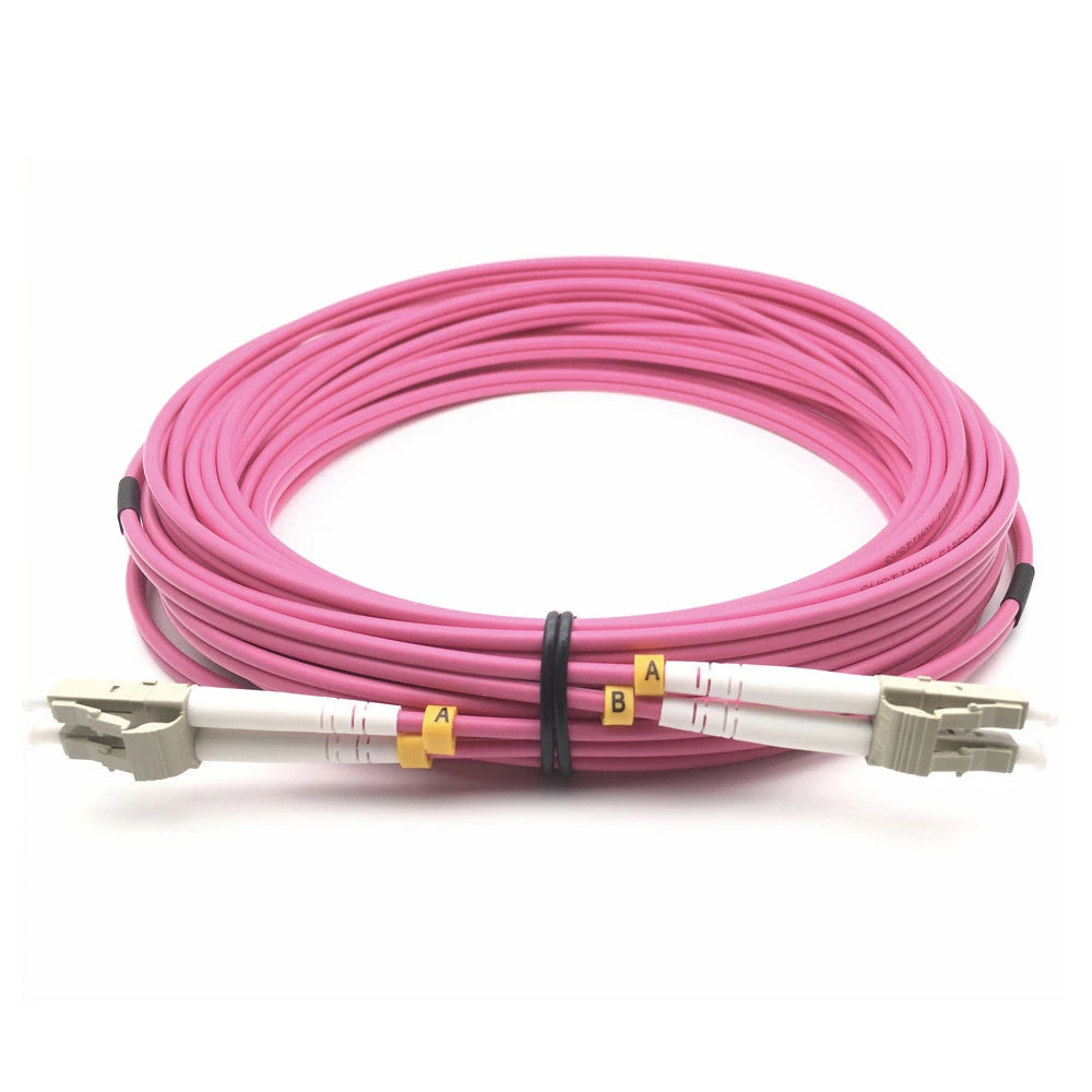 LC/UPC to LC/UPC Duplex OM4 Multimode OFNR 2.0mm Fiber Patch Cable