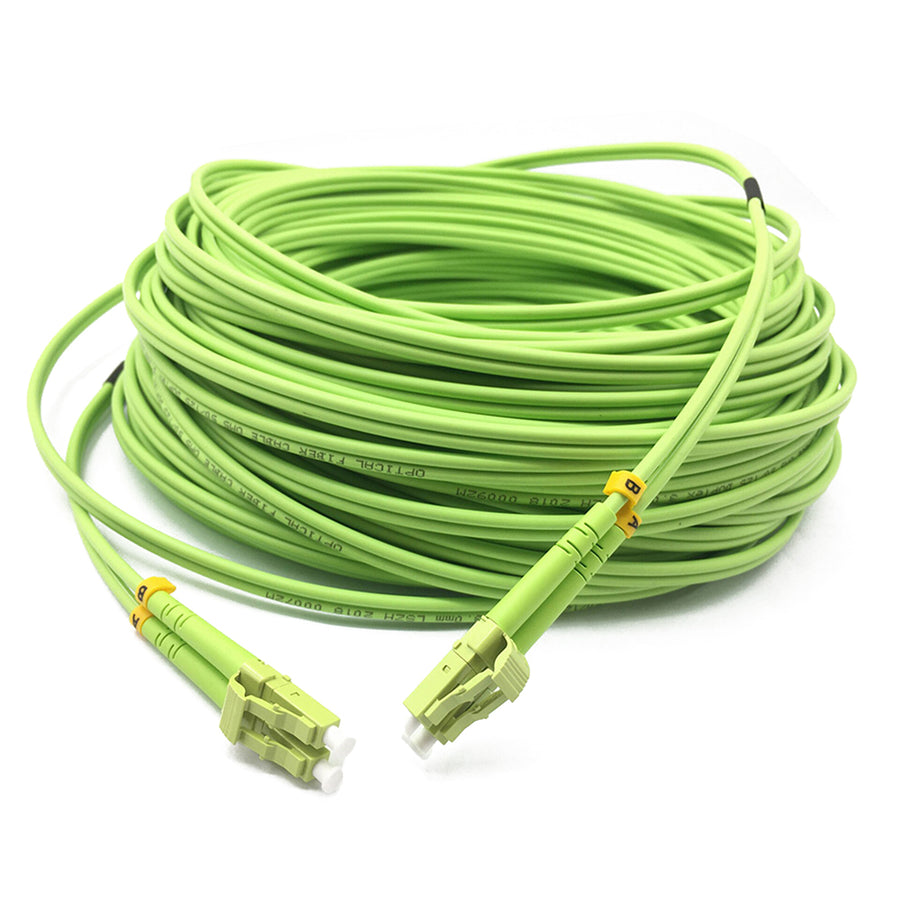 LC UPC To LC UPC Duplex OM4 Multi-Mode Fiber Optic Patch Cable – Choose Length 1-10m (Red)