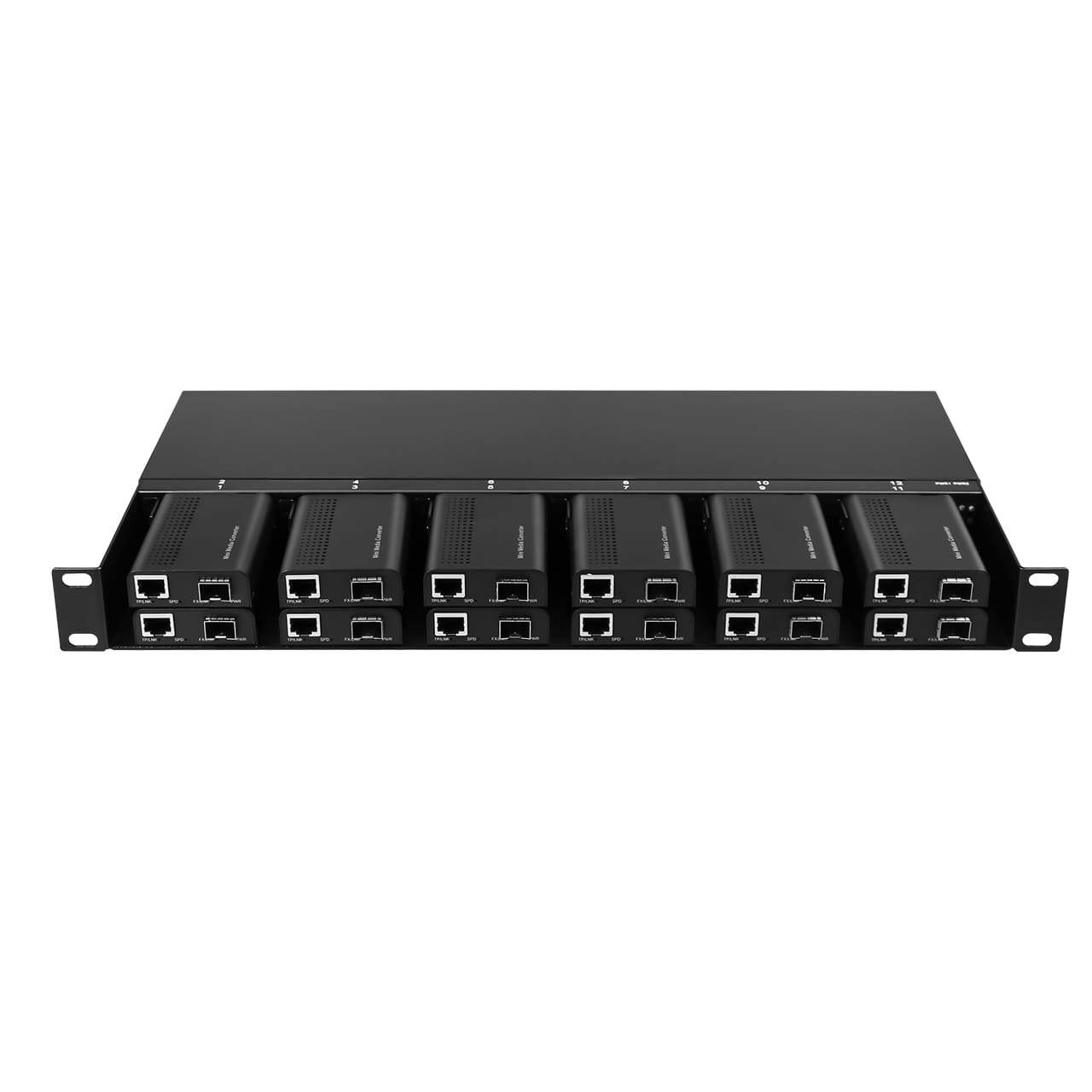 Media Resource Rack Rack Mount Fiber Media Converter Chassis – LightOptics®