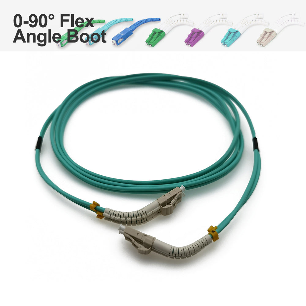 Flex Angle Boot LC to LC Mutimode OM3 Fiber Patch Cable