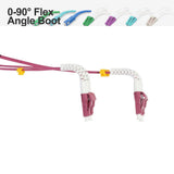 Flex Angle Boot LC to LC Mutimode OM4 Fiber Patch Cable