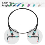 Flex Angle Boot 12 Fibers MPO/MTP Multimode OM3 Fiber Optical Cable Type-A Polarity