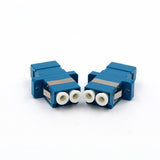 LC/UPC Duplex with Flange Metal mounting clip Singlemode Fiber Adapter	