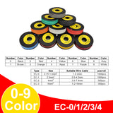 EC Series Type Cable Marker Wire Markers Number Labels with 10 Color Coded