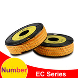 EC Series Type Cable Marker Wire Markers Number Labels with 10 Color Coded