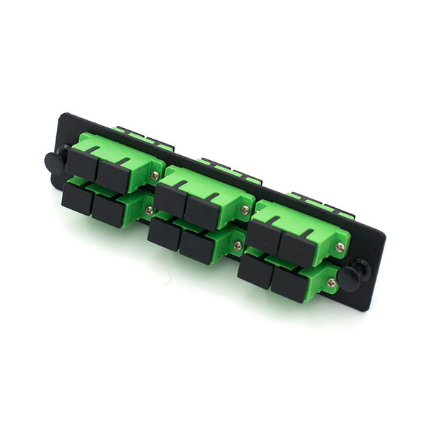 Ap101409 12 Port Fiber Adapter Panel w/Singlemode 6 Duplex SC/APC Adapters ...