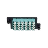 FHD5 24 Fibers LC Adapter Patch Panel, Loaded with 6x LC Quad Multimode Adapters