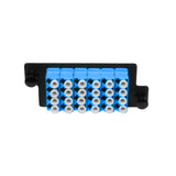 FHD5 24 Fibers LC Adapter Patch Panel, Loaded with 6x LC Quad Singlemode Adapters