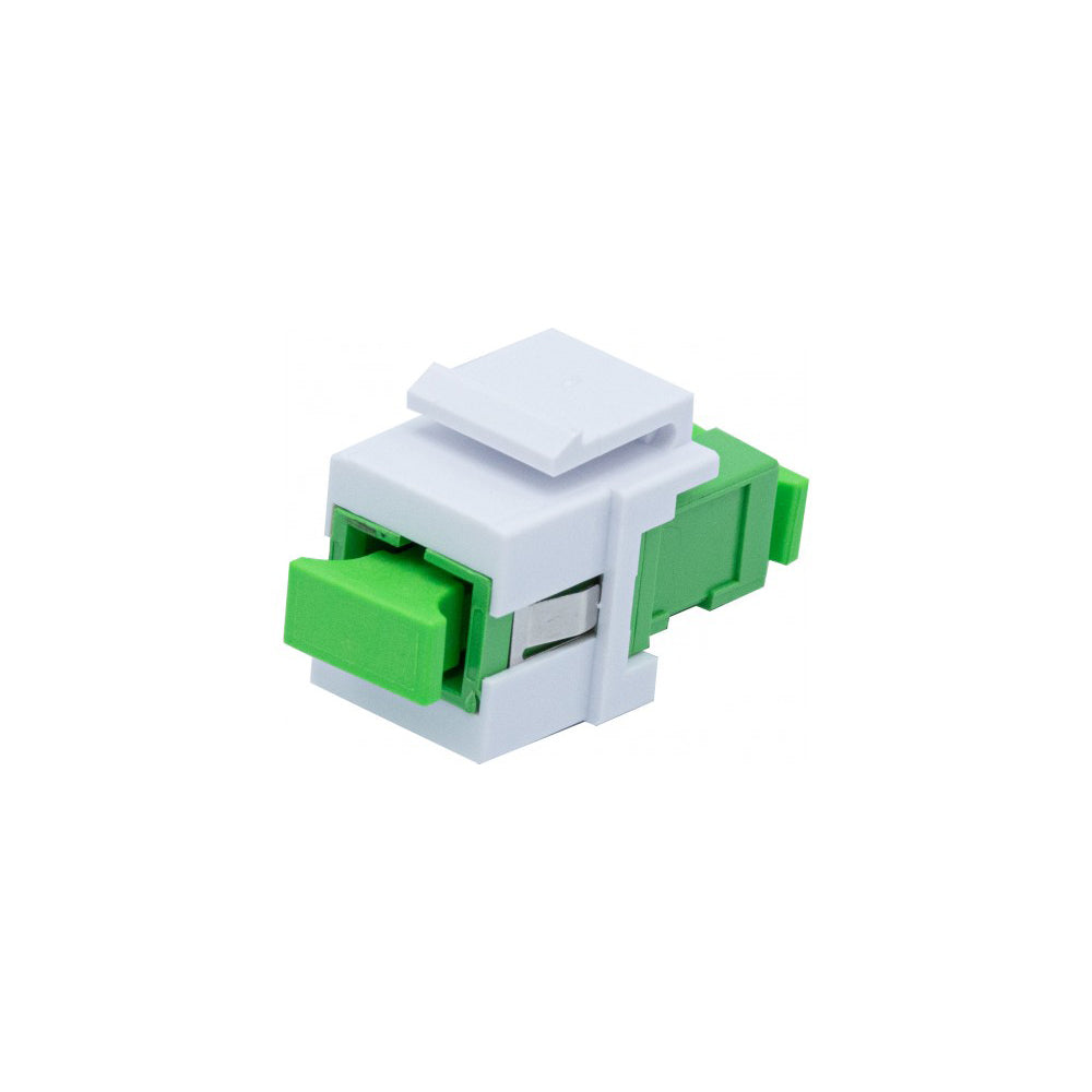 SC/APC Simplex Singlemode Fiber Optic Keystone Jack – LightOptics®