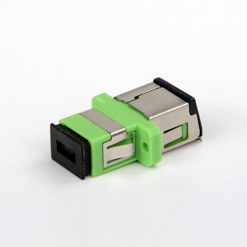 SC/APC Flip Shutter Simplex Singlemode Metal mounting clip Fiber Adapter	