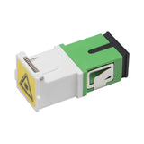 SC/APC Flangeless Flip Shutter Simplex Singlemode Metal mounting clip Fiber Adapter	