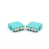 LC/UPC Quad Flangeless Multimode OM3 Fiber Adapter	