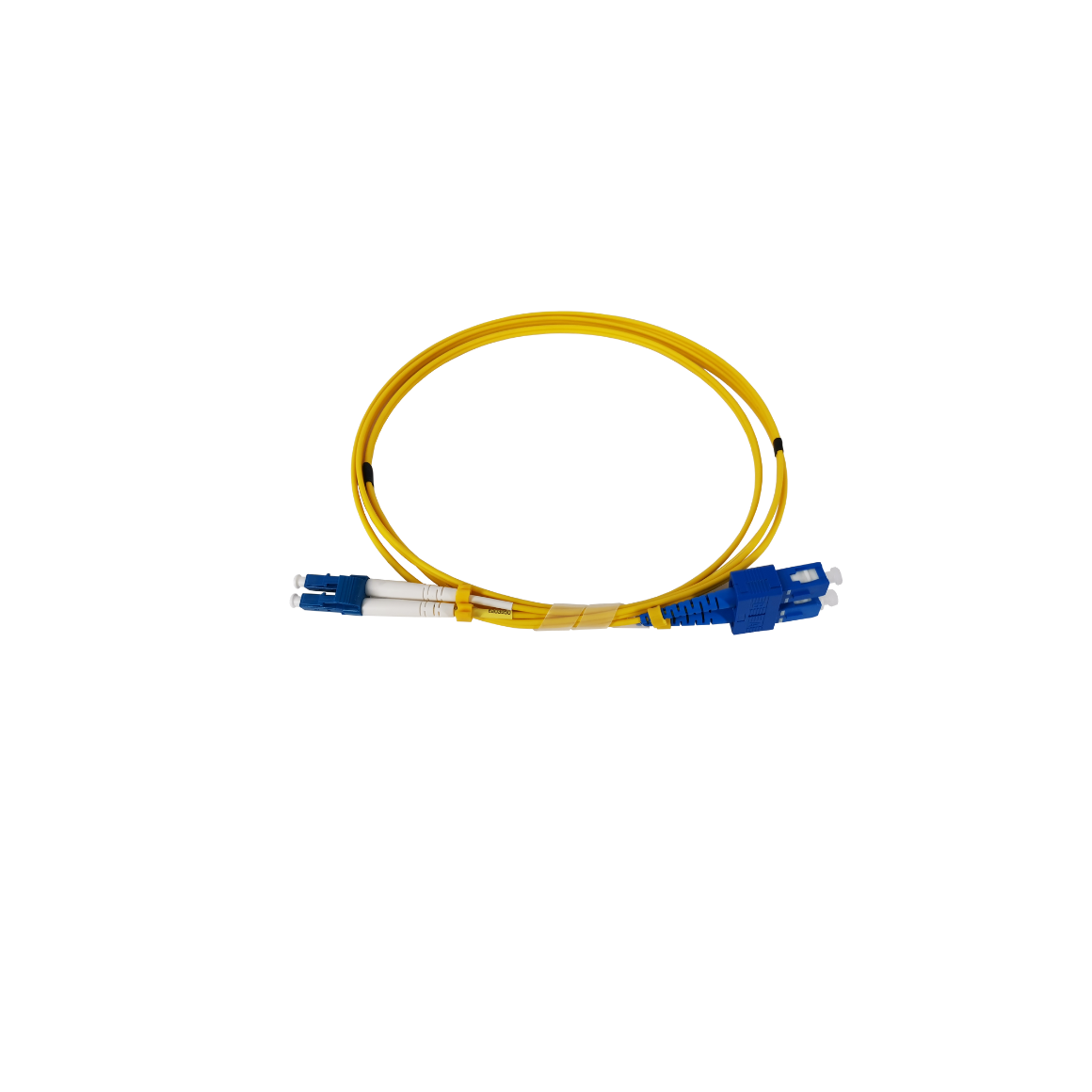 LC UPC to ST UPC Duplex OS2 Single Mode PVC (OFNR) 2.0mm Fiber Optic Patch Cable	