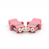 LC/UPC Duplex SC-Style with Flange Metal mounting clip Multimode OM4 Fiber Adapter	