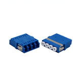 LC/UPC Quad Flangeless Metal mounting clip Singlemode Fiber Adapter	