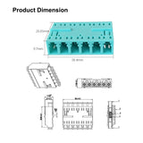 6 Port LC Fiber Optic Adapter Flangeless
