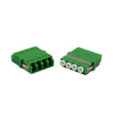 LC/APC Quad Flangeless Metal mounting clip Singlemode Fiber Adapter	