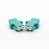 LC/UPC Duplex SC-Style with Flange Metal mounting clip Multimode OM3 Fiber Adapter	