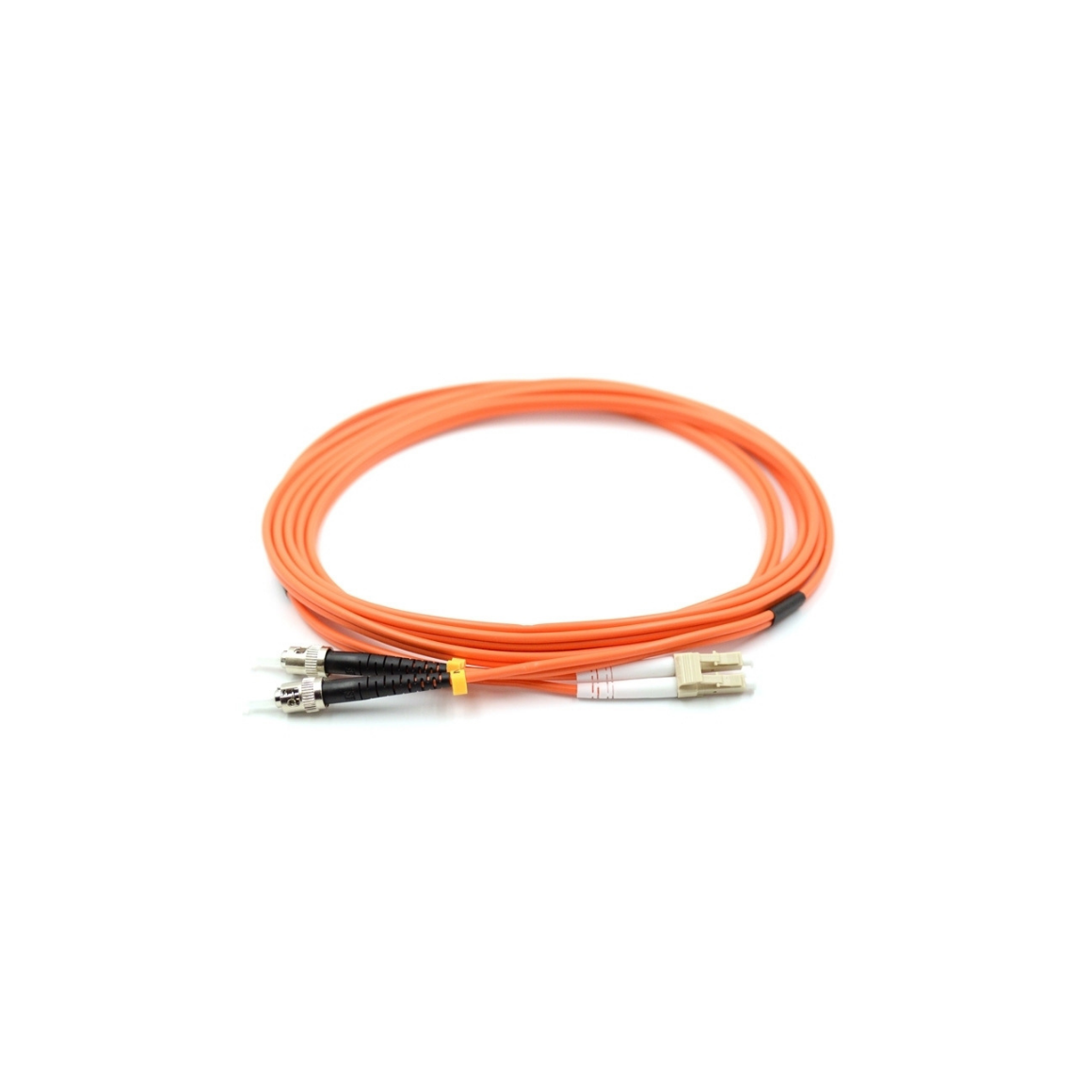 LC UPC to ST UPC Duplex OM2 Multimode PVC (OFNR) 2.0mm Fiber Optic Patch Cable	