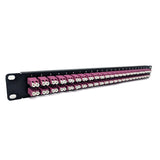 96 Fibers 1U 19'' Rack Patch Panel LC Duplex Multimode OM3 OM4 Adapter BHD Series