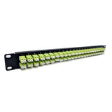 96 Fibers 1U 19'' Rack Patch Panel LC Duplex Multimode OM5 Adapters BHD Series