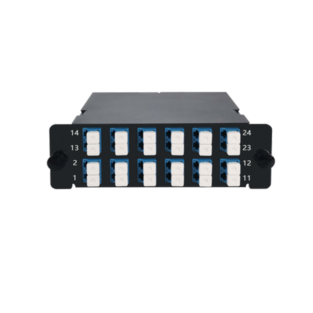 LHD4 Series MTP/MPO Cassette, 24 Fibers MTP/MPO to 12x LC Duplex Singlemode 9/125