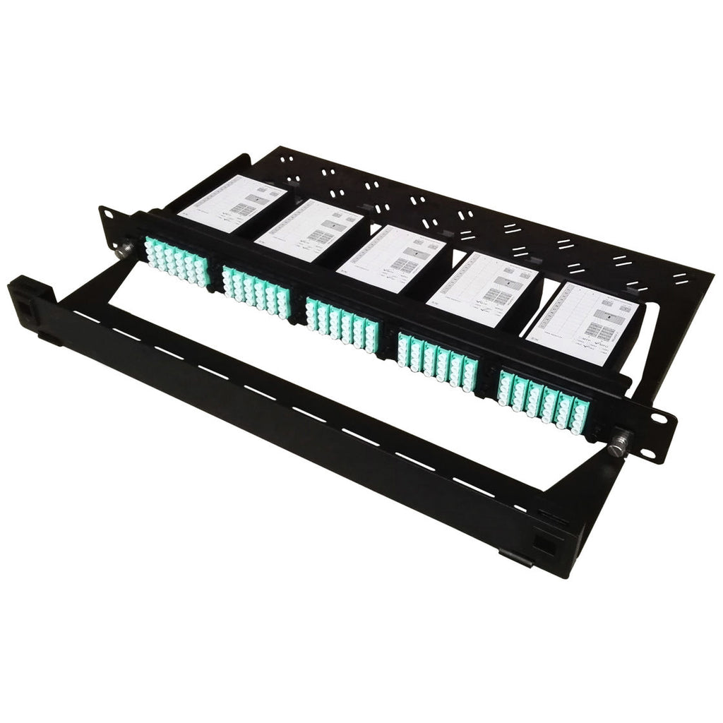 FHD5 Series Fiber Optic 1U Rack Mount Chassis, For 5x FHD5 LC Casstett ...