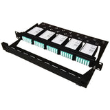 FHD5 Series Fiber Optic 1U Rack Mount Chassis, For 5x FHD5 LC Casstette, Unloaded, Black