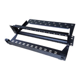 FHD5 Series Fiber Optic 2U Rack Mount Chassis, For 12x FHD5 MPO Cassette, Unloaded, Black