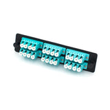 24 Port Fiber Adapter Panel w/Multimode OM3 12 Duplex LC Adapters