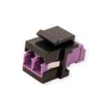 LC/UPC Duplex Multimode OM4 Fiber Optic Keystone Jack