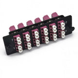 24 Fibers LC Adapter Patch Panel w/ Multimode OM3 OM4 OM5 Fiber RM Series