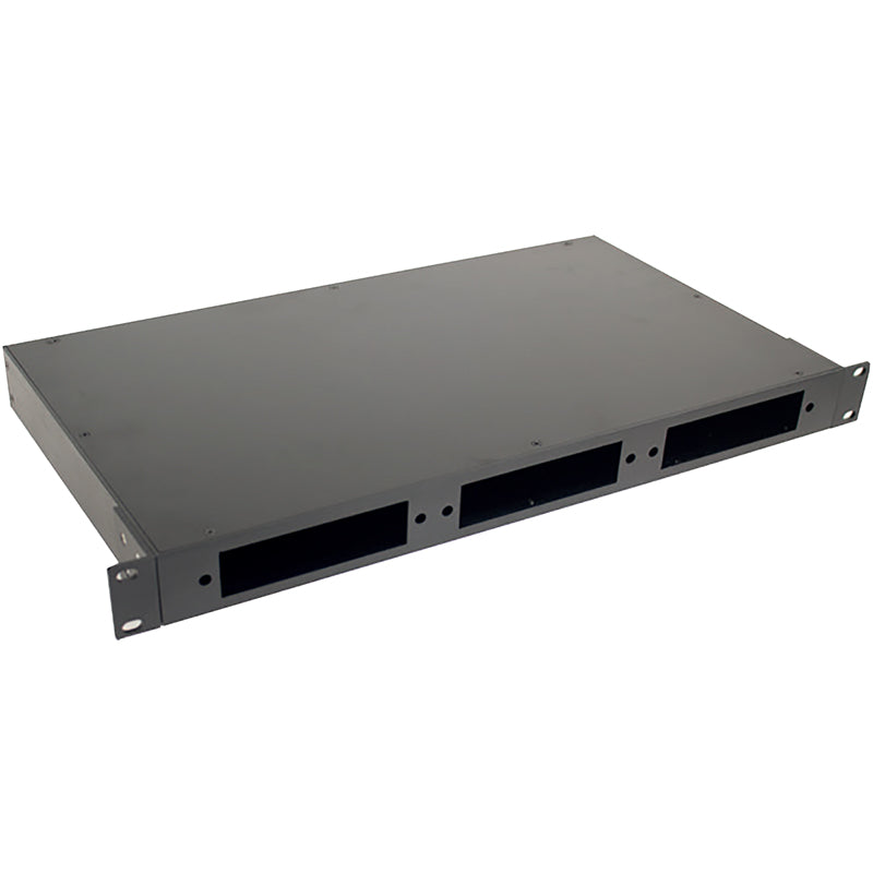 1U 19" Rack-mount Fixed Fiber Panel Enclosure with 3 LGX slots ...