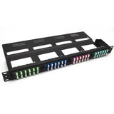 LHD4 Series Fiber Optic 1U Rack Shelf, For 4x LHD4 MPO Casstette, Unloaded, w/Cable Management