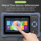 Mini OTDR 100KM Fiber Optic Reflectometer With 12 Functions Touch Screen VFL OLS OPM Event Map