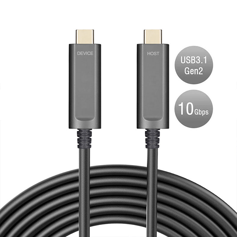 Type C USB 3.1 Gen 2 10Gbps Active Optical Fiber Cable Compatible for Camera Oculus Link Quset 1/2 Steam VR