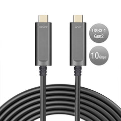 Fiber Optic USB C Cable(50ft),10Gbps Active Optical Type C Gen3.2