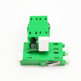 LC/APC Inner shutter Duplex Singlemode Metal mounting clip Fiber Adapter	
